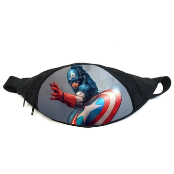 Поясная сумка бананка Капитан Америка (GB - Captain America 04) Gear Bag черная