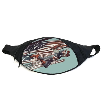 Поясная сумка бананка Капитан Америка (GB - Captain America 02) Gear Bag черная