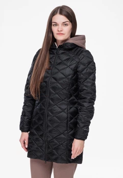 Пуховик женский - демисезонный пуховик EddieBauer EB0033W XS Черный
