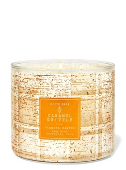 Свеча ароматическая Bath & Body Works CARAMEL DRIZZLE BBW0004W 411 г Молочный