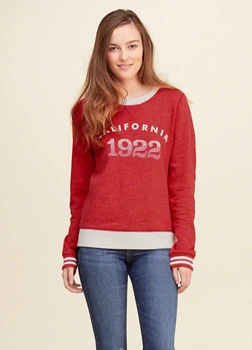 Свитшот женский - свитшот Hollister HC6427W XS Красный
