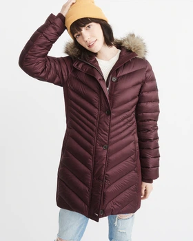 Пуховик Abercrombie & Fitch AF5453W S 10183 Бордовий