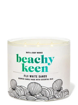 Свеча ароматическая Bath & Body Works FIJI WHITE SANDS BBW0337W 411 г Светло-серый