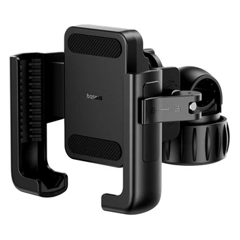 Тримач для телефону на велосипед, мопед, мотоцикл, коляску Baseus Gotrip Series Bike Phone Mount Black