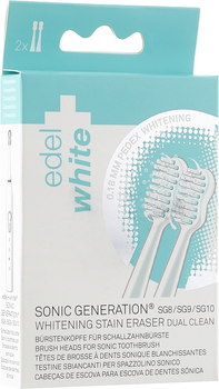 Насадки для звуковой зубной щетки отбеливающие, EW-SG2W - Edel+White Sonic Generation Dual Clean 2шт (990351-1283627-2)