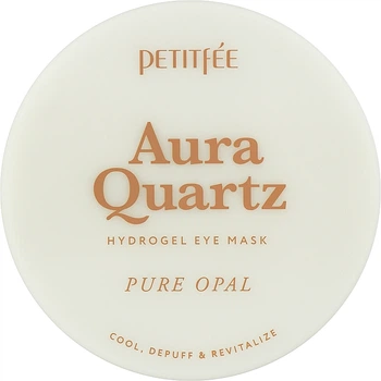 Гидрогелевые патчи для глаз с протеинами жемчуга и пудрой опала - Petitfee & Koelf Aura Quartz Hydrogel Eye Mask Pure Opal 40шт (956257-625202998-2)