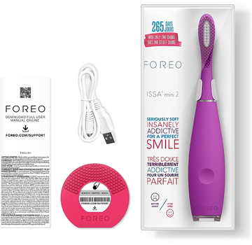 Электрическая зубная щетка FOREO ISSA mini 2, Enchanted Violet - Foreo Issa Mini 2 Electric Sonic Toothbrush, Enchanted Violet Электрическая зубная щетка FOREO ISSA mini 2, Enchanted Violet (1шт) (939044-0-2)