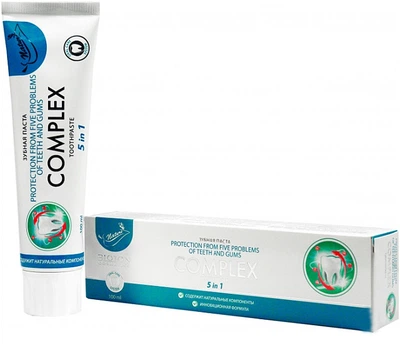 Зубна паста 5 в 1 Bioton Cosmetics Biosense Complex 5 in 1 Toothpaste 100ml (100ml)