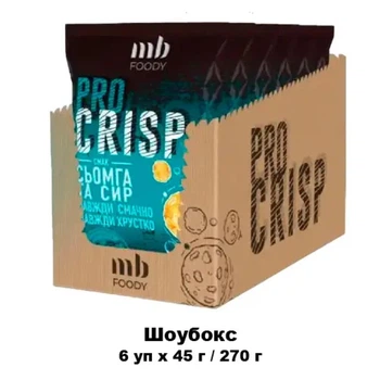 Кукурузные шарики MB FOODY PRO CRISP семга и сыр к пиву (6 шт/ящ х 0,045 кг) (00-00000138)