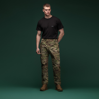 Комплект футболок Basic Military T-shirt. Чорний - Олива. Розмір S