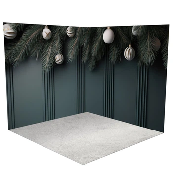 Новогодний угловой фотофон, виниловый 120x120см, Frontlit 450 г/м2 №58580