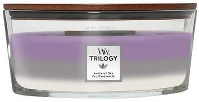 Ароматическая свеча - Woodwick Trilogy Ellipse Candle Amethyst Sky 453.6g (1092733-149199)