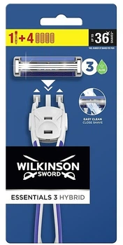 Бритва с 4 сменными кассетами - Wilkinson Sword Essentials 3 Hybrid (1359322-16205524)