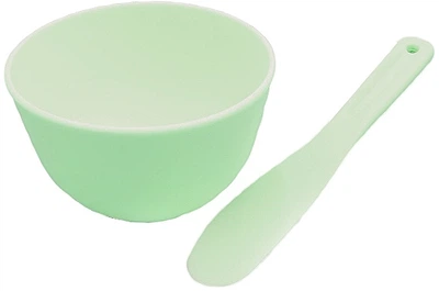 Набор для косметических продуктов CS095G, мисочка + лопатка, зеленый - Cosmo Shop (1192443-120585)