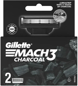 Сменные кассеты для бритья "Древесный уголь" - Gillette Mach-3 Charcoal 2шт (1272653-139441)
