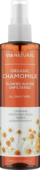 Гідролат ромашки - BioFresh Via Natural Organic Chamomile Flower Water Unfiltered 200ml (1253586-135927)