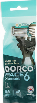 Бритва одноразова з 6 лезами - Dorco Pace Disposable 6 (966657-99450)