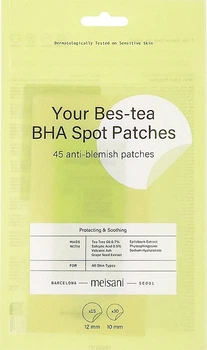 Патчі проти висипань з чайним деревом та саліциловою кислотою - Meisani Your Bes-tea BHA Spot Patches 45шт (1327524-4060049)