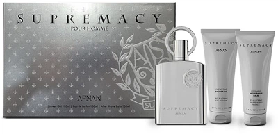 Набор (edp/100ml + sh/gel/100ml + af/sh/balm/100ml) - Afnan Perfumes Supremacy Silver (1232600-141778)
