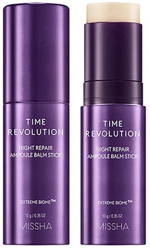 Нічний відновлюючий ампульний бальзам-стик для обличчя - Missha Time Revolution Night Repair Ampoule Balm Stick 10g (1116756-138131)