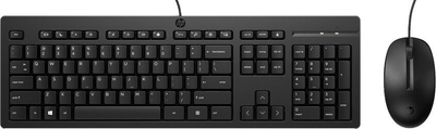 Комплект проводной клавиатуры и мышки HP 225 UKR USB Black (286J4AA)