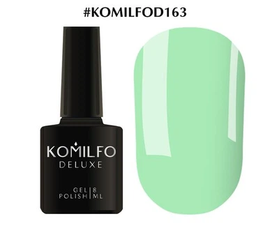 Гель-лак KOMILFO Deluxe Series №D163 (м'ятно-салатовий) 8 мл