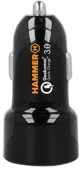 Ładowarka samochodowa Hammer Car Charger 30W Type-A PD QC3.0 Black (AKC001013)