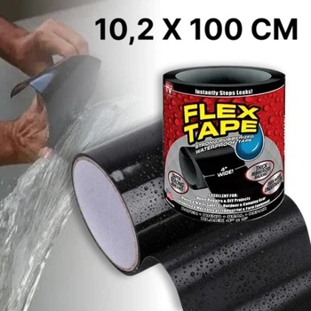 Сверхпрочная монтажная клейкая лента Flex Tape 10,2см х 100см универсальный изоляционный водонепроницаемый прочный скотч