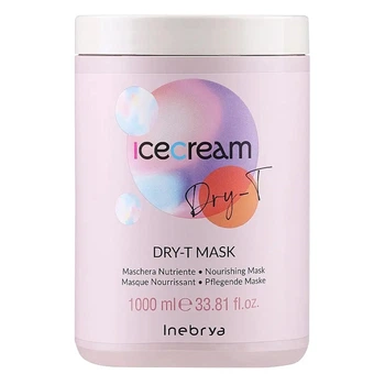 Увлажняющая маска для сухих, вьющихся и поврежденных волос Inebrya Ice Cream Dry-T Mask, 1000 мл