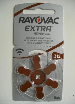 Батарейка Rayovac Extra ZA 312 для слухового апарата