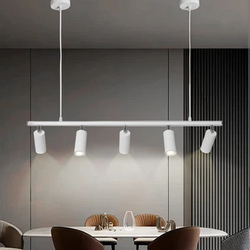 Люстра подвесная MSK Electric Tube в стиле лофт с поворотными плафонами NL 2450-5 WH