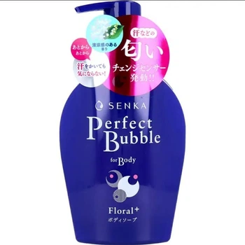 Гель для душу з гіалуроновою кислотою Shiseido SENKA Perfect Bubble, квітковий аромат, 500 мл
