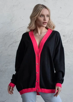 Кардиган "Беатріс" Чорний 44-48 Oversize Anika 000005350