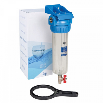 Фільтр магістральний Aquafilter FHPR12-3V_R, 1/2" (трехелементний) зі спусковим клапаном