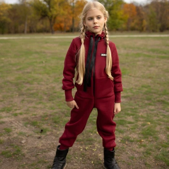 Дитячий комбінезон на флісі Alwair Kids Бордовий 92-98 81018