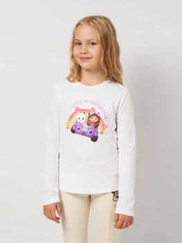 Дитячий лонгслів для дівчинки Disney Gabbys Do XH1315.REC 92-98 см Білий (3609087323841)