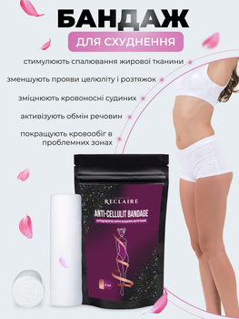 Антицеллюлитное горячее бандажное обертывание для похудения и жиросжигания с лифтинг эффектом Reclaire (2 шт)