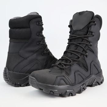 Берці зимові шкіряні OKSY TACTICAL утеплювач GORE-TEX Black 41 розмір арт.070107b-goretex-41