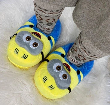 Домашние Тапочки Игрушки Кигуруми Kigurumi Миньон Мягкие Теплые Для Девочки Желтый 35-41 (Д733072)