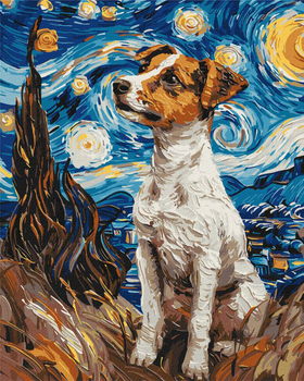 Malowanie po numerach Ideyka Happy Pets Magiczny Jack Russell 40 x 50 cm (4823104358619)