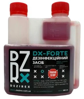 Дезінфікуючий засіб Dezirex Forte ParvoStop Дезирекс Форте Парво Стоп - 0.5 л.
