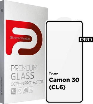 Защитное стекло ArmorStandart Pro для смартфона Tecno Camon 30 (CL6) Black (ARM77128)