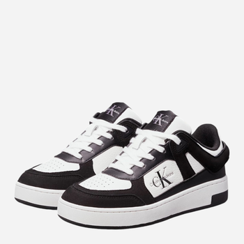 Sneakersy damskie skórzane Calvin Klein YW0YW01579-0GM 38 Czarny/Biały (8720639472529)