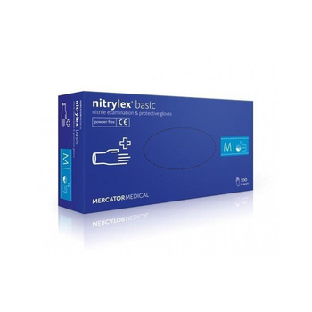 Рукавички нітрилові Nitrylex 100 шт М (2245)