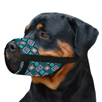 Намордник для собак Bronzedog Нейлоновий регульований Блакитний 19-26 см 45 мм (575234)