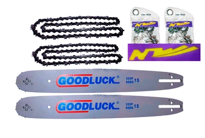 2 Шины и 2 цепи. Комплект Goodluck - NZ на 40 размер, 64 звена, 32 режущих зуба