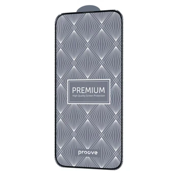 Защитное стекло Proove Premium для iPhone 13 PRO MAX/14 PLUS с сеткой для защиты динамика black (58130)