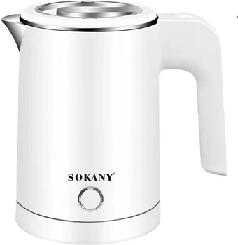 Дисковый электрический компактный мини чайник 0.5 л Sokany SK-SH-1077 600 вт Белый