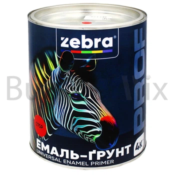 Емаль-ґрунт алкідна ZEBRA PROF 075Р 2,5 кг червона