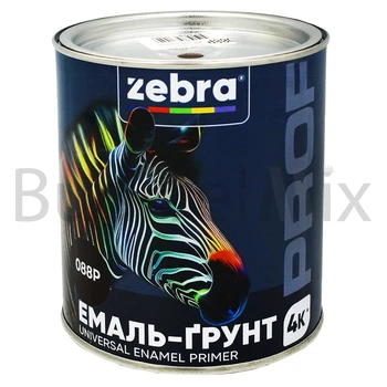 Емаль-ґрунт алкідна ZEBRA PROF 088Р 0,8 кг темно-коричнева